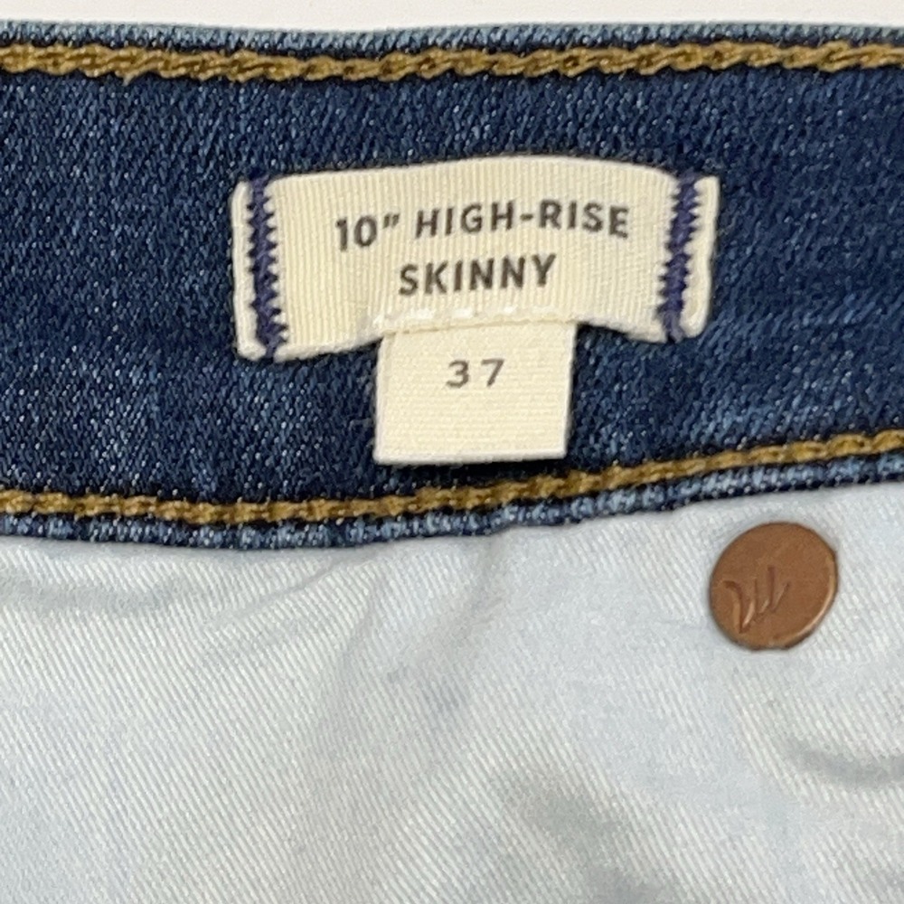 Madewell Curvy High Rise Skinny Womens Plus Size Blue Jeans Size 37 (14W) - Picture 8 of 10